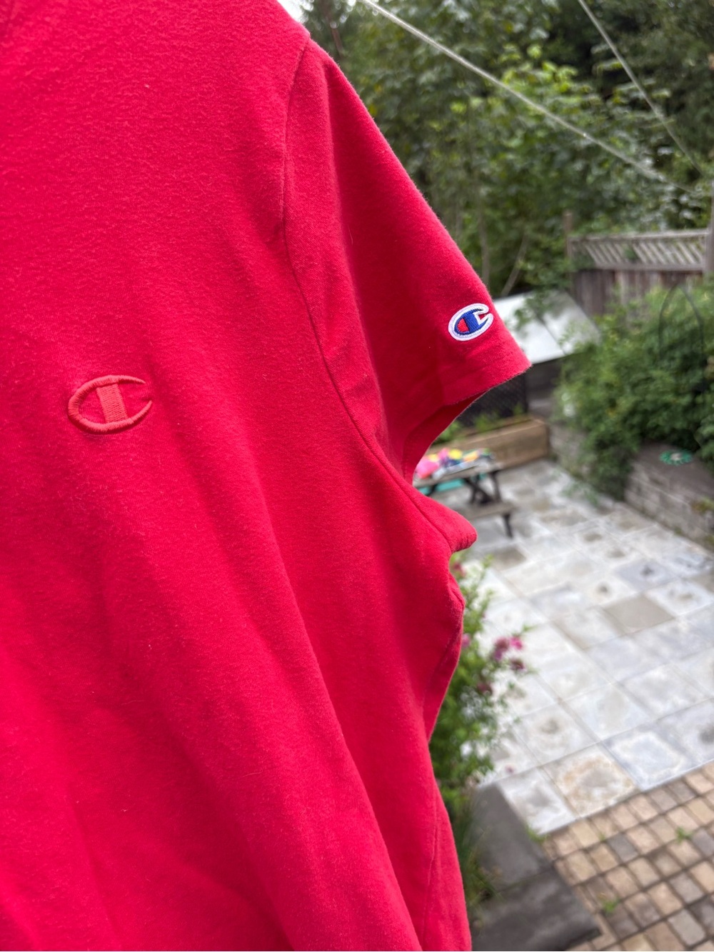 Champion Bright Red Short-Sleeve Tee Dress with Logo - Picture 3 of 3